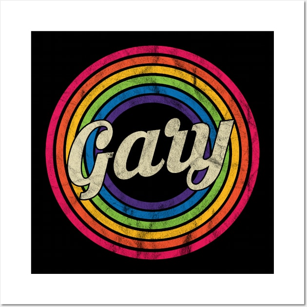 Gary - Retro Rainbow Faded-Style Wall Art by MaydenArt